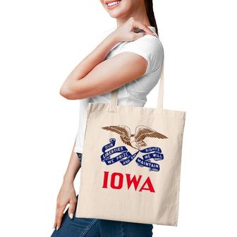State Of Iowa Flag -- The Hawkeye State Pride Roots Tote Bag | Mazezy