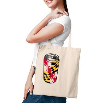 State Of Maryland Flag Beer Can Drinking Tee Md Tote Bag | Mazezy