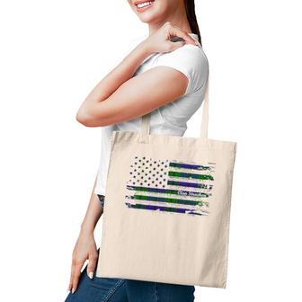 Strachan Surname American Flag Scottish Clan Tartan Tote Bag | Mazezy