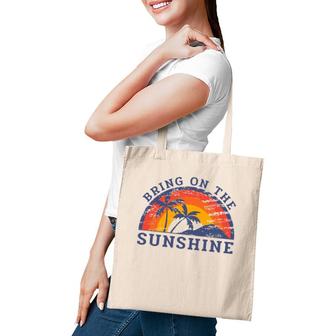 Summer Quote Bring Sunshine Love Sun Palm Trees Vacation Tote Bag | Mazezy