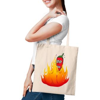 Super Hot Pepper Eating Contest Ghost Peppers Tote Bag | Mazezy