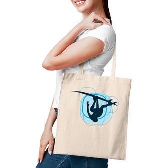 Surf Inside Wave Upside Down Surfing Tote Bag | Mazezy