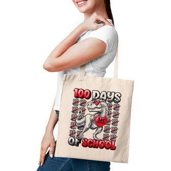 T Rex 100 Days Of School 1St Grade 100 Days Smarter Tote Bag | Mazezy