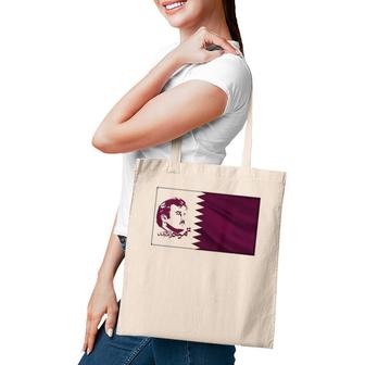 Tamim Al Majd - Support Qatar Premium Tote Bag | Mazezy