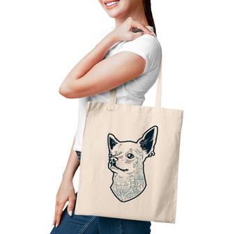 Tattooed Chihuahua For Tattooed Rockers Punk Rock Dog Tote Bag | Mazezy