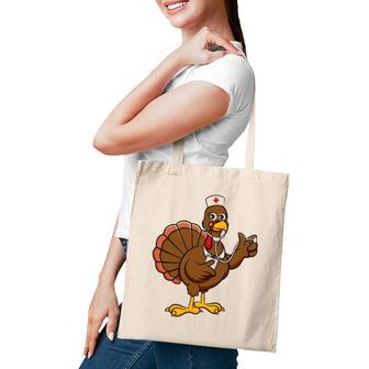 Thanksgiving Nurse Turkey Funny Feast Day Gift Tote Bag | Mazezy