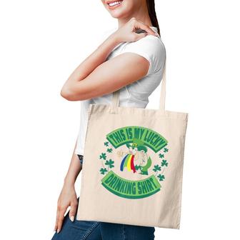 This Is My Lucky Drinking - Drunk Leprechaun Premium Tote Bag | Mazezy