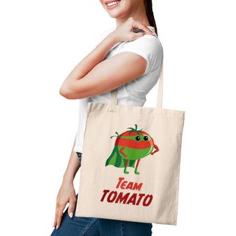 Tomato Super Hero For Vegans And Vegetarians Tote Bag | Mazezy