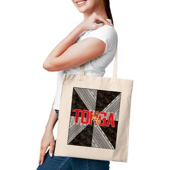 Tongan Kupesi Design - Tonga Coat Of Arms-Polynesian Design Tote Bag | Mazezy