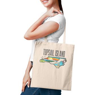 Topsail Island State Of North Carolina Outdoors Graphic Tote Bag | Mazezy