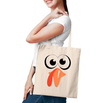 Turkey Face Thanksgiving Costume Silly Family Pilgrim Tote Bag | Mazezy