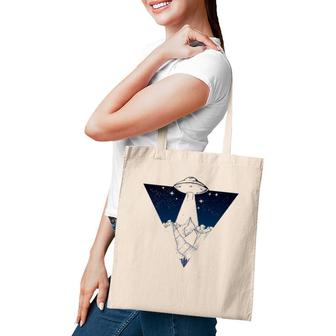 Ufo Mountain Flying Saucer Outdoors Tote Bag | Mazezy