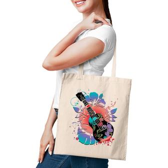 Ukulele Funny Music And Hibiscus Flowers Uke Tote Bag | Mazezy