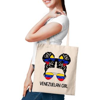 Venezuelan Girl Messy Hair Venezela Pride Patriotic Gift Kid Tote Bag | Mazezy