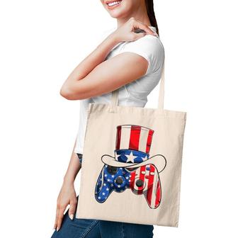 Video Game 4Th Of July Controller American Flag Kids Boys Tote Bag | Mazezy