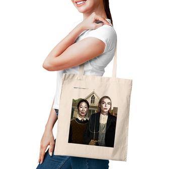 Villanelle And Eve American Gothic Killing Eve Tote Bag | Mazezy