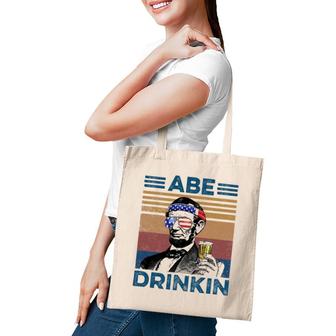 Vintage Abe Drinkin 4Th July Tote Bag | Mazezy