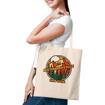 Vintage Richmondville New York Mountain Hiking Souvenir Tote Bag | Mazezy