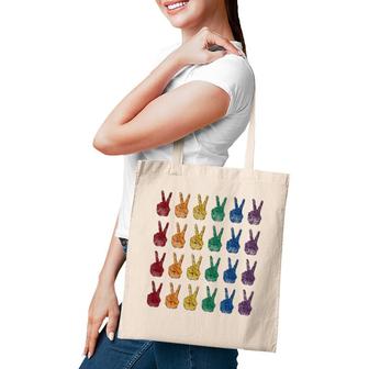 Vintage Victory Sign Peace Men Women Sign Peace Symbol Tote Bag | Mazezy CA