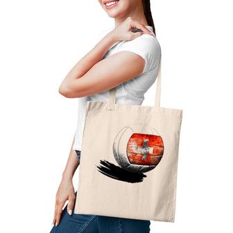 Vintage Volleyball Switzerland Flag Swiss Pride Tote Bag | Mazezy