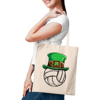 Volleyball St Patrick's Day Girls Boys Ball Leprechaun Gifts Tote Bag | Mazezy