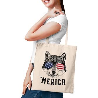 Wolf American Flag 4Th Of July Merica Sunglasses Gift Tote Bag | Mazezy