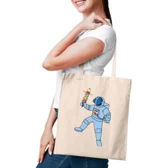 Womens Astronaut With Ice Cream T Tote Bag | Mazezy