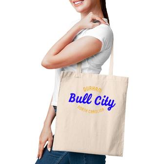 Womens Bull City Durham North Carolina V-Neck Tote Bag | Mazezy