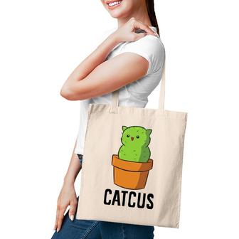 Womens Cactus Cat Mexican Cactus Cinco De Mayo Catcus V-Neck Tote Bag | Mazezy