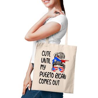 Womens Funny Cute Until My Puerto Rican Comes Out Tote Bag | Mazezy