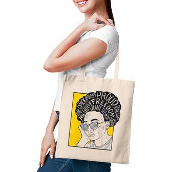 Womens Juneteenth Black Queen Afro Tote Bag | Mazezy