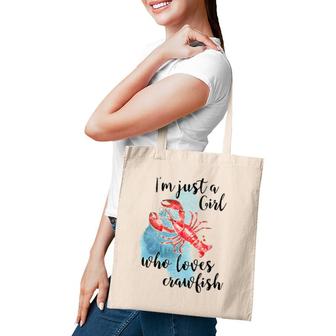 Womens Just A Girl Who Loves Crawfish - Cajun Crawfish Boil V-Neck Tote Bag | Mazezy