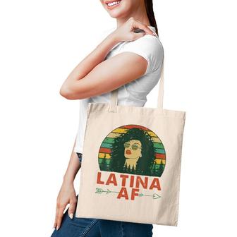 Womens Latina Af Vintage Retro Latinas For Latino Women V-Neck Tote Bag | Mazezy
