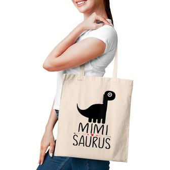 Womens Mimi Saurus Dinosaur Family Matching Dino Pajama For Women V-Neck Tote Bag | Mazezy AU