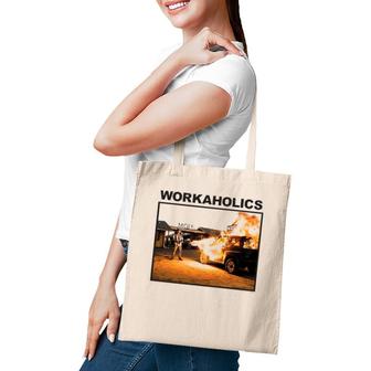 Workaholics Burning American Sitcom Lover Gift Tote Bag | Mazezy