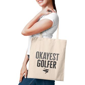 Worlds Okayest Golfer Funny Gift Tote Bag | Mazezy