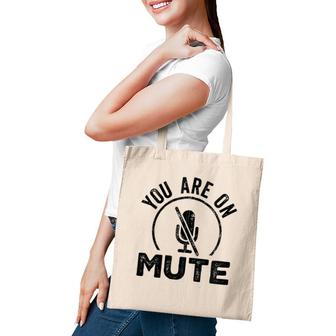 You Are On Mute Funny Vintage Work From Home Retro Zip Tote Bag | Mazezy