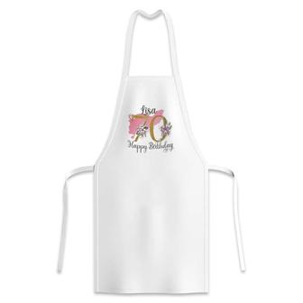 70th Birthday Gift For Mum Floral Design Apron - Seseable