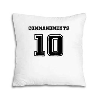 10 Commandments Christian Biblical Gift Pillow | Mazezy
