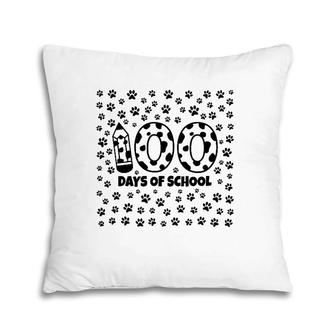 100 Days Of School Dalmatian 100Th Day Of School Dog Print Pillow | Mazezy