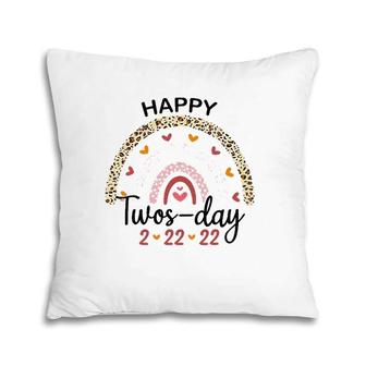 2 22 22 Happy Twosday Rainbow 2022 February 2Nd 2022 T Pillow | Mazezy