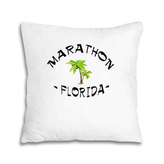 2 Sided Marathon Florida Key Island Vacation Gift Pillow | Mazezy