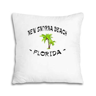 2 Sided Tropical New Smyrna Beach Florida Vacation Pillow | Mazezy
