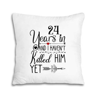 24Th Wedding Anniversary Gift For Her 24 Years Of Marriage Pillow | Mazezy