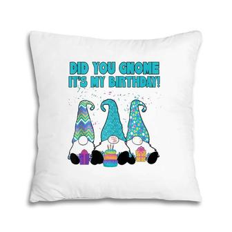 3 Birthday Gnomes Did You Gnome It's My Birthday Pillow | Mazezy