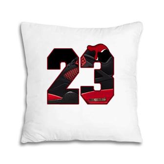 4 Red Thunder To Matching Number 23 Retro Red Thunder 4S Tee Pillow | Mazezy