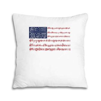 4Th Of July National Anthem Music Note Usa Flag Men Pillow | Mazezy