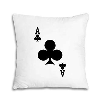 Ace Of Clubs Playing Card Easy Halloween Group Costume Pillow | Mazezy