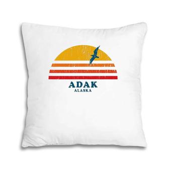 Adak Alaska Ak Vintage Casual Graphic 70S Tee Pillow | Mazezy