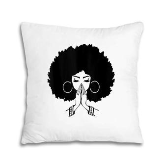 Afrocentric S For Women Afro Lady Pray Pillow | Mazezy